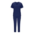 thumbnail image 1 of Wensltd Scrubs Set for Women Nurse Uniform Suit V-Neck Top and Yoga Jogger Pants, 1 of 9