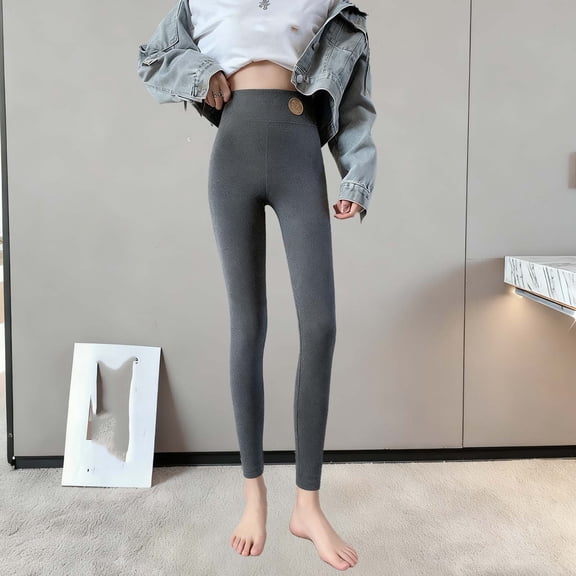 Wensltd Slim Fit Solid Color Yoga Leggings for Women Stretch Soft High Waist Tights for Running Workout