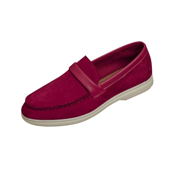 Wensltd Slip On Loafer for Women Round Toe Casual Soft Sole Comfortable Spring Fall Flat Shoes for Work