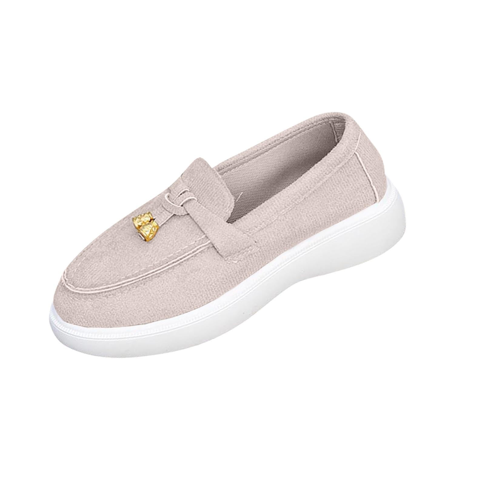 Wensltd Soft Sole Trendy Shoes for Women Loafer Spring Fall Wide Width ...