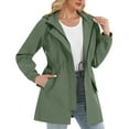 thumbnail image 1 of Wensltd Sports Jackets for Women Pocket Waterproof Drawstring Fashion Outdoor Hiking Hooded Jackets, 1 of 9