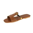 thumbnail image 1 of Wensltd Spring Summer Sandals Women Solid Color Plus Size Beach Slippers Casual Stylish Comfortable Walking Sandals, 1 of 9