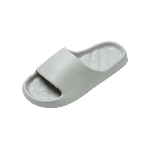 Wensltd Spring Summer Thick Sole Shower Slippers Women Solid Color Soft Lightweight Shoes Indoor House Slipper Black
