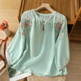 thumbnail image 1 of Wensltd Spring Summer Womens Linen Tops V Neck T Shirts Casual Basic Tees, 1 of 8