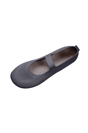 Spring and Fall Women Ballet Flats Comfortable Shallow Mouth Knit Casual Work Shoes Black