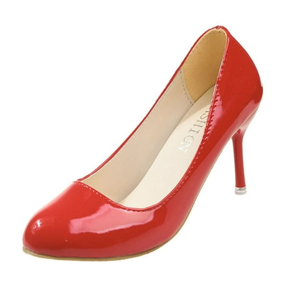 Wensltd Heels for Women Round Toe Dress Wedding Pumps Shallow Mouth Shoes Party Prom Work Formal Shoes