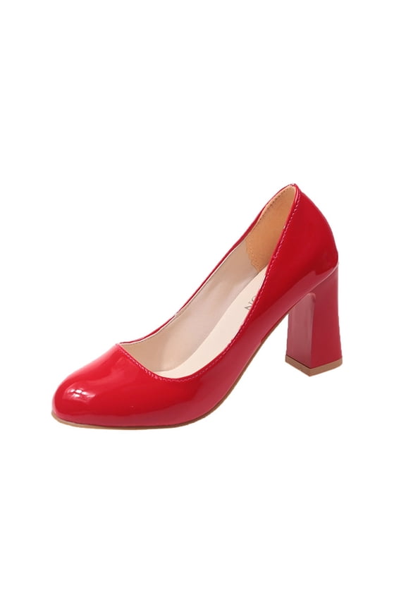 Heels for Women Round Toe Dress Wedding Pumps Shallow Mouth Shoes Party Prom Work Formal Shoes