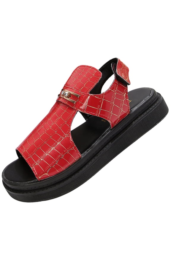 Summer Dressy Sandals for Women Black Open Toe Sandals Beach Wear Thick Sole Outdoor Walking Shoes