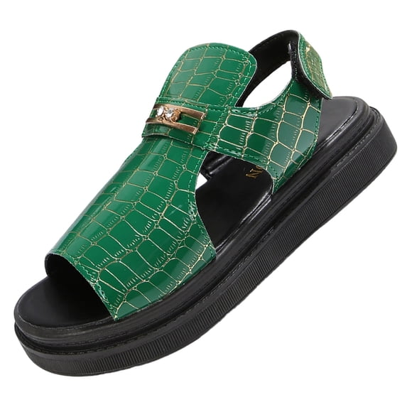 Wensltd Summer Dressy Sandals for Women Open Toe Sandals Beach Wear Thick Sole Outdoor Walking Shoes