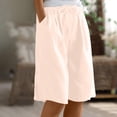 thumbnail image 1 of Wensltd Summer Lounge Shorts for Women Fashion Linen Wide Leg Flowy Comfy Pants, 1 of 9