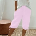 thumbnail image 1 of Wensltd Summer Lounge Shorts for Women Fashion Linen Wide Leg Flowy Comfy Pants, 1 of 7