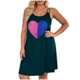 thumbnail image 1 of Wensltd Summer Plus Size Nightdress for Women Printed Sleeveless Valentine's Day Sleep Dress Loose Comfortable Soft Home Wear Navy M, 1 of 6