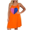 thumbnail image 1 of Wensltd Summer Plus Size Nightdress for Women Printed Sleeveless Valentine's Day Sleep Dress Loose Comfortable Soft Home Wear Orange XXL, 1 of 6