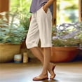 thumbnail image 1 of Wensltd Summer Wide Leg Shorts for Women Fashion Linen Flowy Comfy Pants, 1 of 5