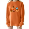 thumbnail image 1 of Wensltd Thanksgiving Sweatshirt Women Crew Neck Oversized Fall Graphic Pullover Top, 1 of 5