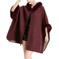 thumbnail image 1 of Wensltd Thick Shawl Wraps for Women Warm Wool Collared Open Front Elegant Cardigan Shawls for Fall Winter, 1 of 4