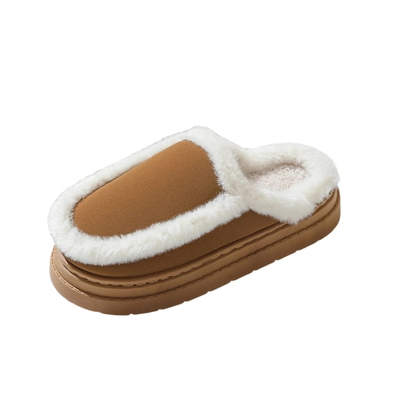 Wensltd Thick Sole Slippers for Women Plus Size Indoor Outdoor House Winter Warm Slipper