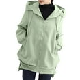 thumbnail image 1 of Wensltd Trendy Hooded Windbreaker Jacket for Women Lightweight Long Sleeve Outdoor Coat With Pockets, 1 of 8