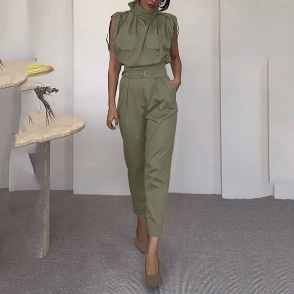 Wensltd Two Piece Sets for Women Summer Vacation Outfits Sleeveless Tops Lounge Matching Clothes