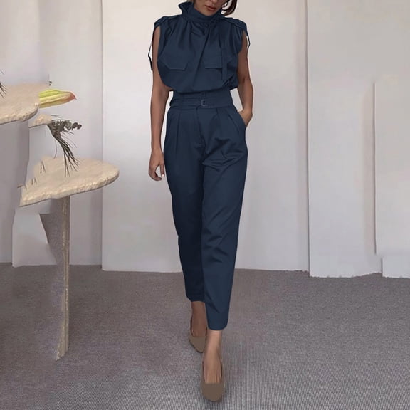 Wensltd Two Piece Sets for Women Summer Vacation Outfits Sleeveless Tops Lounge Matching Clothes