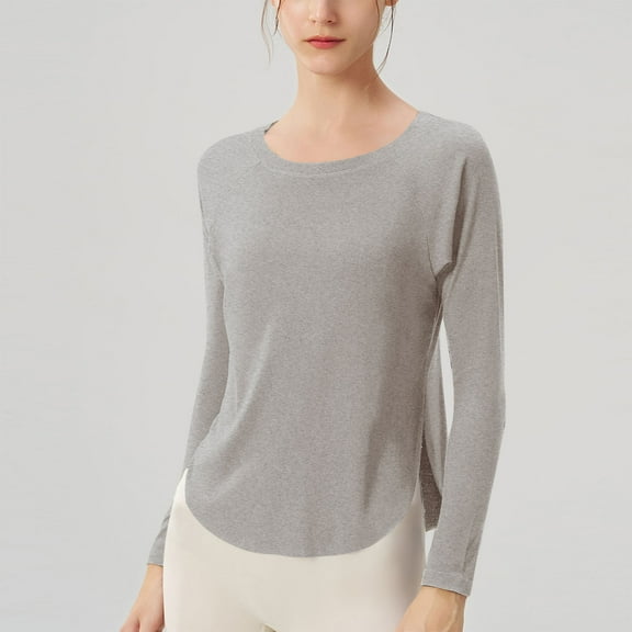 Wensltd Underwear Top Women Slim Fit T Shirt Crew Neck Trendy Tops