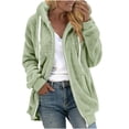 thumbnail image 1 of Wensltd Velvet Hoodies for Women Solid Color Long Sleeve Casual Jackets Loose Fit Everyday Wear, 1 of 5