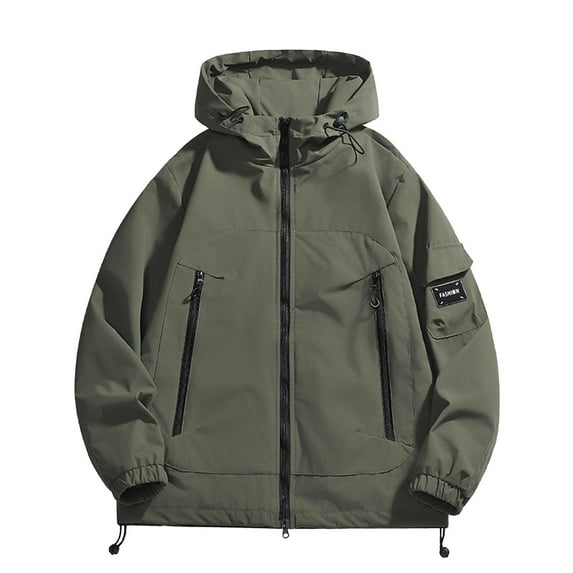 Wensltd Waterproof Jacketfor Women withPocketLoose Windbreaker Coat for Hiking Cycling