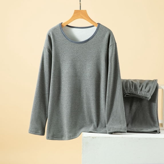Wensltd Winter Thermal Sets for Women Long Sleeve Underwear Top and Pants Warm Comfortable Home Clothes Green