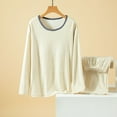 thumbnail image 1 of Wensltd Winter Thermal Sets for Women Long Sleeve Underwear Top and Pants Warm Comfortable Home Clothes Green, 1 of 3