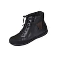 thumbnail image 1 of Wensltd Women Black Flat Ankle Boots Wide With Solid Color Zipper Fashion Lace Up Outdoor Walking Booties, 1 of 9