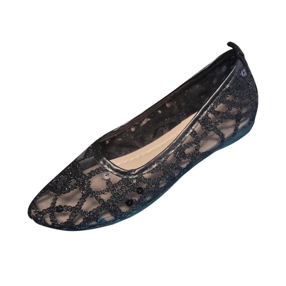Wensltd Women Comfy Ballet Flats Wide Width Solid Color Lightweight Breathable Slip On Summer Spring Shoes