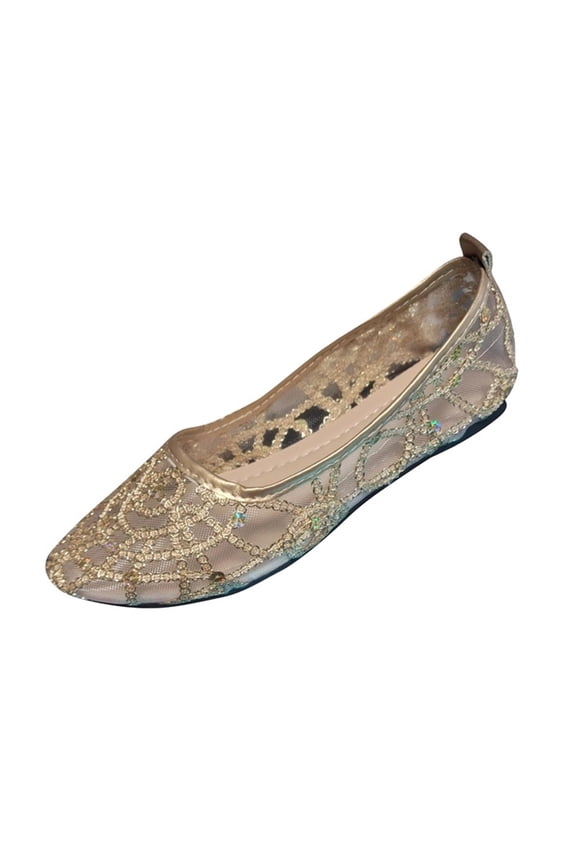 Women Comfy Ballet Flats Wide Width Solid Color Lightweight Breathable Slip On Summer Spring Shoes
