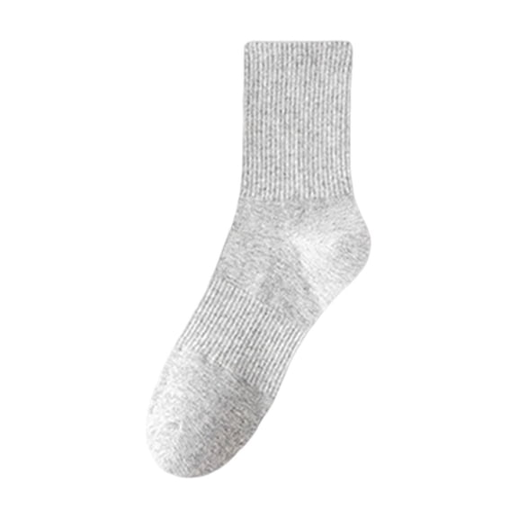 Wensltd Women Crew Socks Black Winter Warm Short Socks Solid Color Casual Thick Socks for Spring Fall