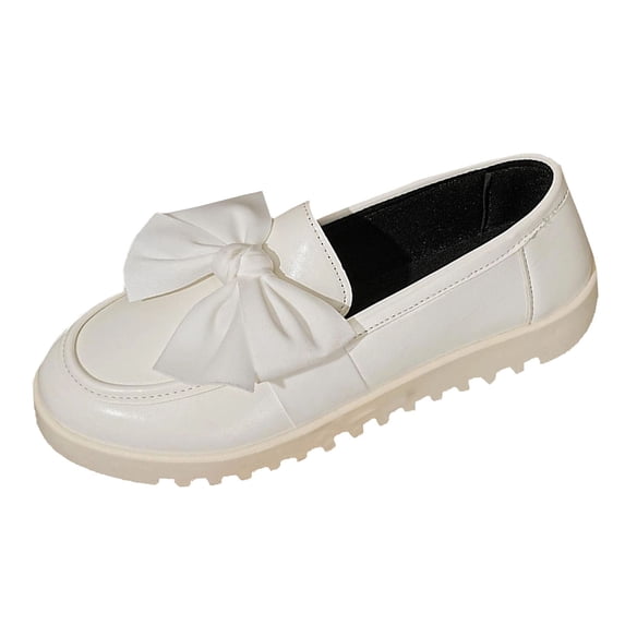 Wensltd Women Fashion Casual Bowknot Loafers Round Toe Shoes All Seasons Versatile Daily Wear Comfortable Shoes