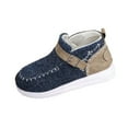 thumbnail image 1 of Wensltd Women Fashion Casual Shoes Comfortable Winter Flats Round Toe Buckle Strap Loafers for Women Cozy Warm Shoes, 1 of 8