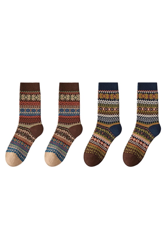 Women Fashion Winter Warm Mid Calf Socks Cozy Soft Solid Color Elastic Comfortable Thermal Sock for Cold Weather