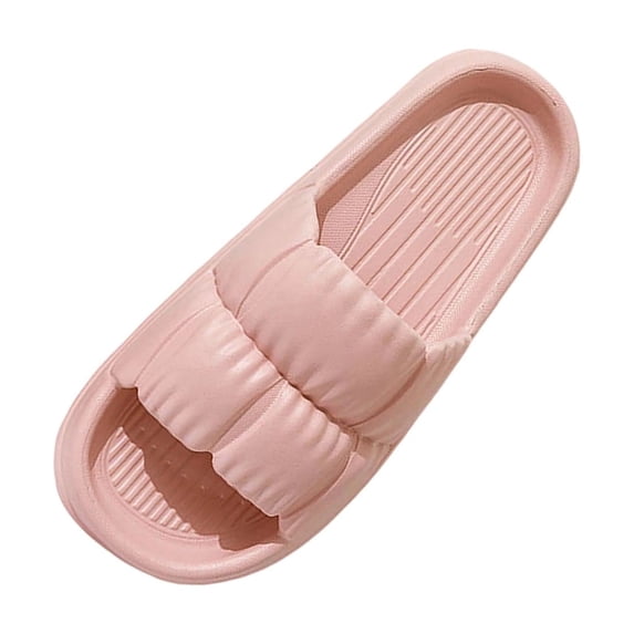Wensltd Women Flat Slide Slippers Open Toe Soft Sole Lightweight Wide Width Daily Outdoor Walking Slippers Pink