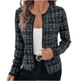 thumbnail image 1 of Wensltd Women Full Zip Up Athletic Short Jacket Long Sleeve Lightweight Casual Autumn Coat Tops, 1 of 6