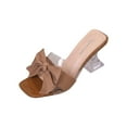 thumbnail image 1 of Wensltd Women High Heel Sandals White Summer Daily Outdoor Wear Solid Color Fashion Casual Versatile Block Heel Shoes, 1 of 9