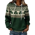 thumbnail image 1 of Wensltd Women Hoodies Long Sleeve St Patricks Day Print Loose Fit Hoodies with Pocket All Season Outdoor Comfortable Pullover Tops, 1 of 5