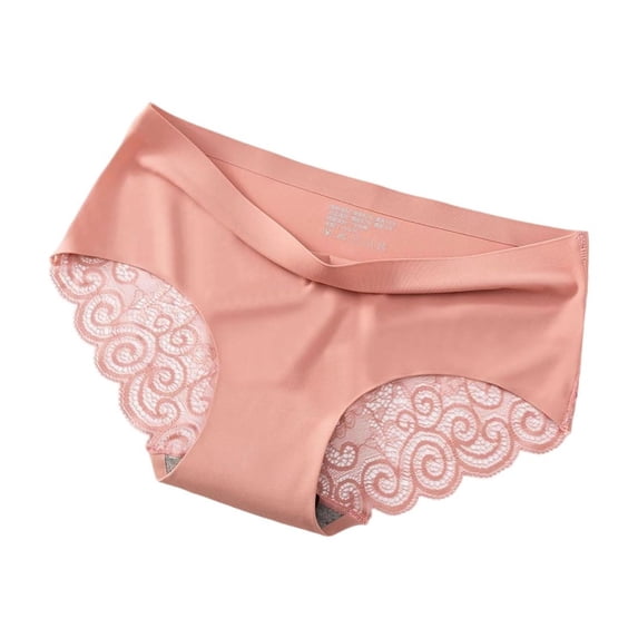 Wensltd Women Ice Silk Mid-Rise Seamless Breathable Panties Summer Casual Hip Lift Underwear