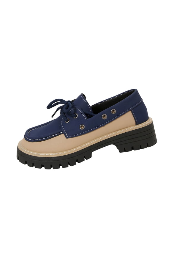 Women Loafers Casual Shoes with Bow Soft Sole Chunky Heel Shoes for Women All Seasons Comfort Walking Shoes