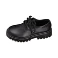 thumbnail image 1 of Wensltd Women Loafers Flat Round Toe Lace up Design Comfort Shoes for Casual Daily and Office Wear Vintage Style Black, 1 of 9