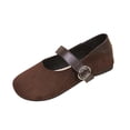 thumbnail image 1 of Wensltd Women Loafers Flat Solid Color Low Cut Slip on Design Retro Style Shoes for Spring Fall Outdoor and Daily Wear Versatile Coffee, 1 of 9