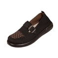 thumbnail image 1 of Wensltd Women Loafers Wide Width Round Toe Flats for Spring Daily Walking Solid Color Black, 1 of 9