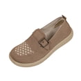 thumbnail image 1 of Wensltd Women Loafers Wide Width Round Toe Flats for Spring Daily Walking Solid Color, 1 of 9
