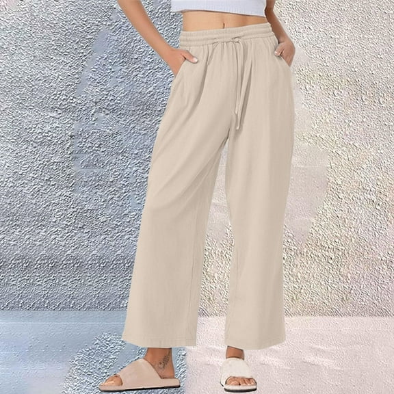 Wensltd Women Lounge Pants High Waisted Casual Trousers Comfy