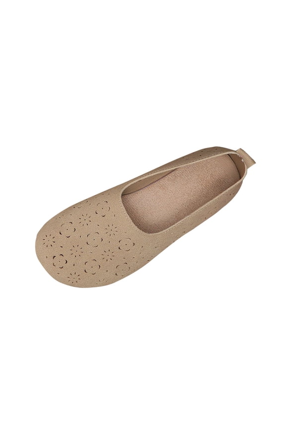 Women Low-Top Flats Wide Width Breathable Comfort Casual Daily Work Shoes Lightweight