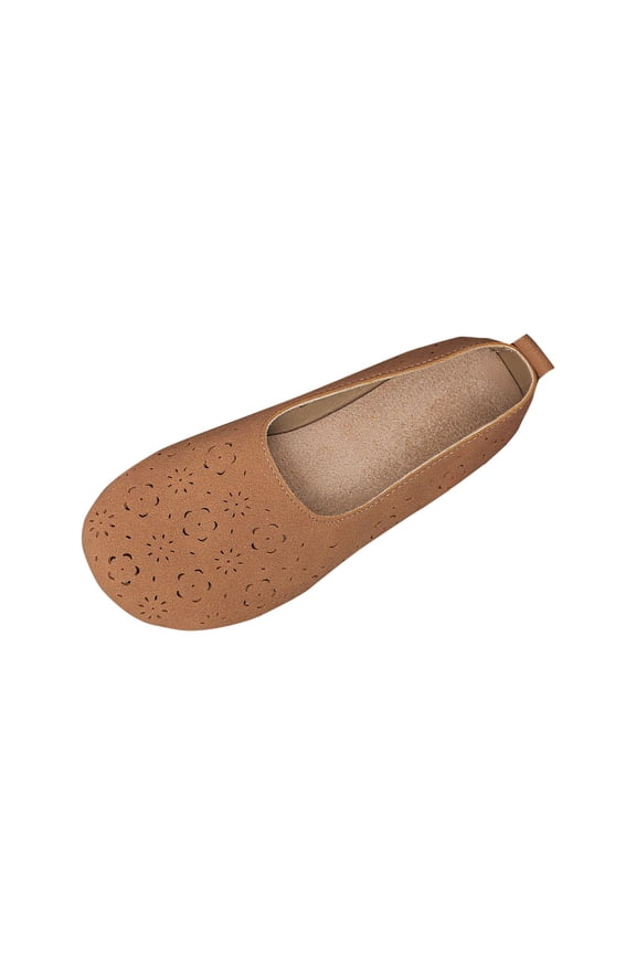 Women Low-Top Flats Wide Width Breathable Comfort Casual Daily Work Shoes Lightweight