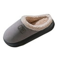 thumbnail image 1 of Wensltd Women Men Plush Soft Slippers Winter Warm House Shoes Anti-Skid Indoor Outdoor, 1 of 4
